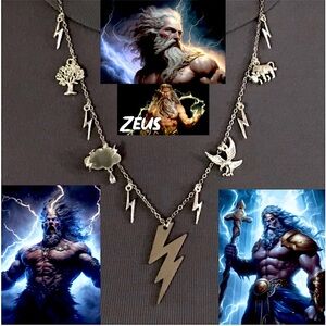 “Zeus: King of the Gods" Jupiter Greek Roman Mythology Handmade Necklace